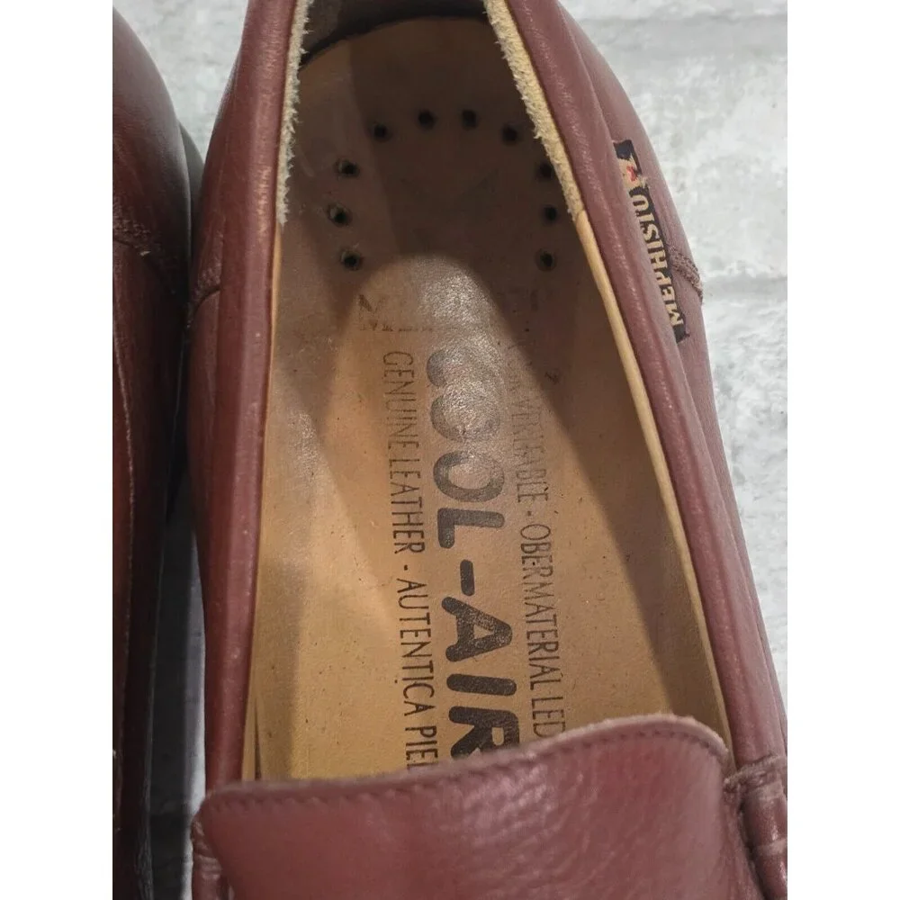 Men's MEPHISTO Henri Chestnut Brown Leather‎ Loafers Size US 11 EUR 10.5